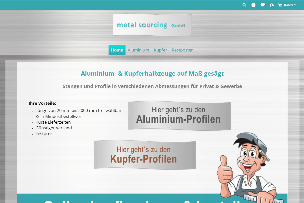 Screenshot Metal Sourcing